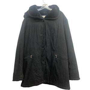 Marlo Artic Warmth Faux‎ fur Black Jacket SZ XL